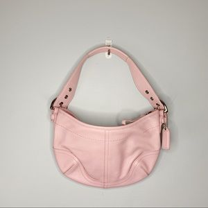 Coach Light Baby Pink Hand Bag Mini Genuine Leather Lined VTG Y2K Womens 0/S